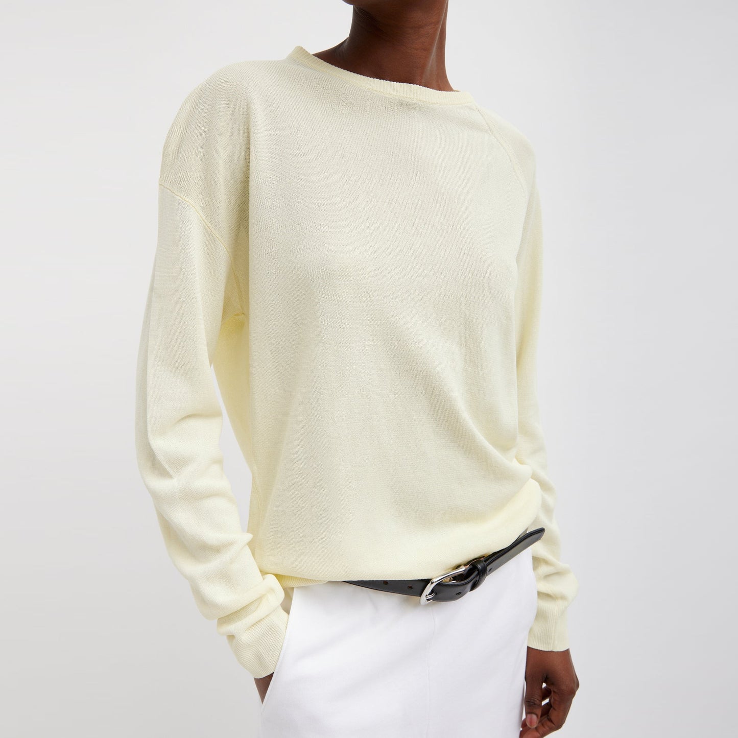 Tibi "Crispy" Pullover Sweater in "Butter", size Medium