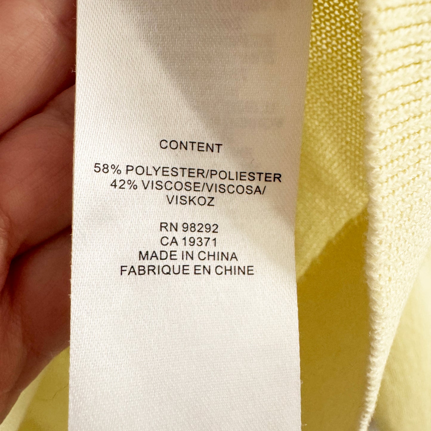 Tibi "Crispy" Pullover Sweater in "Butter", size Medium