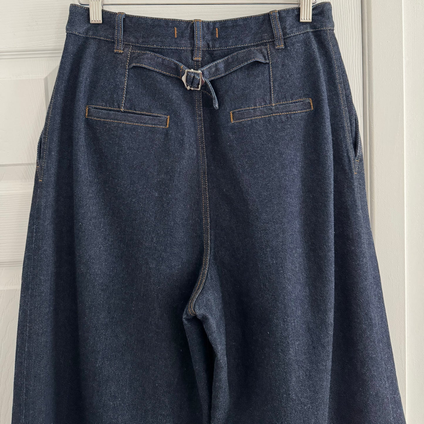 Tibi Triple Pleat Jean in Indigo, size 28