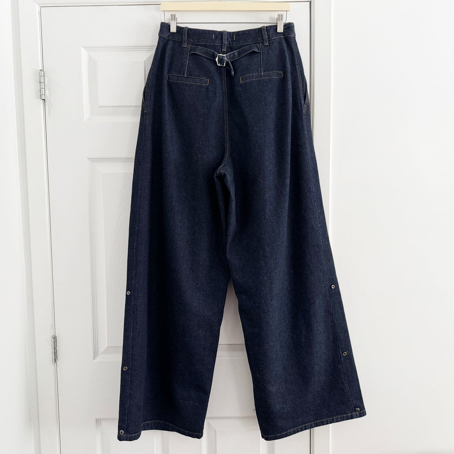 Tibi Triple Pleat Jean in Indigo, size 28