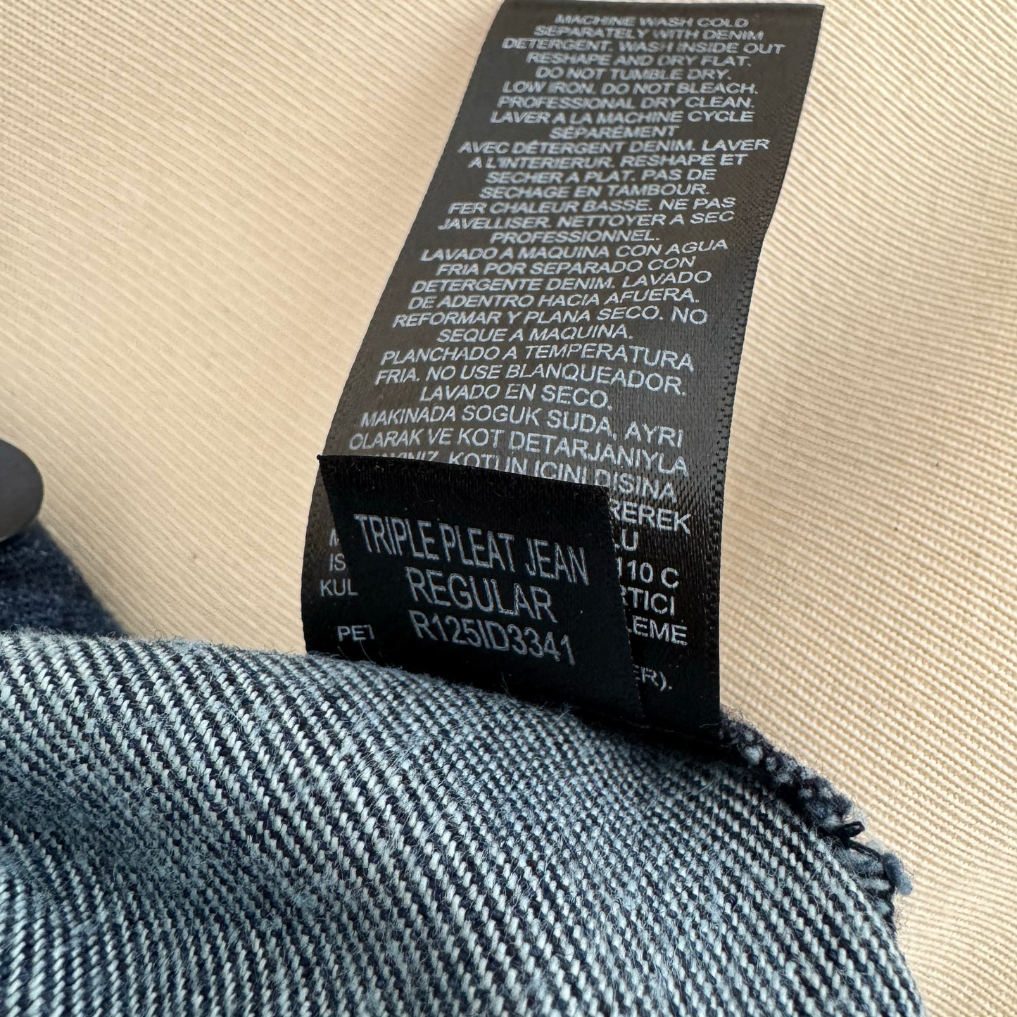 Tibi Triple Pleat Jean in Indigo, size 28