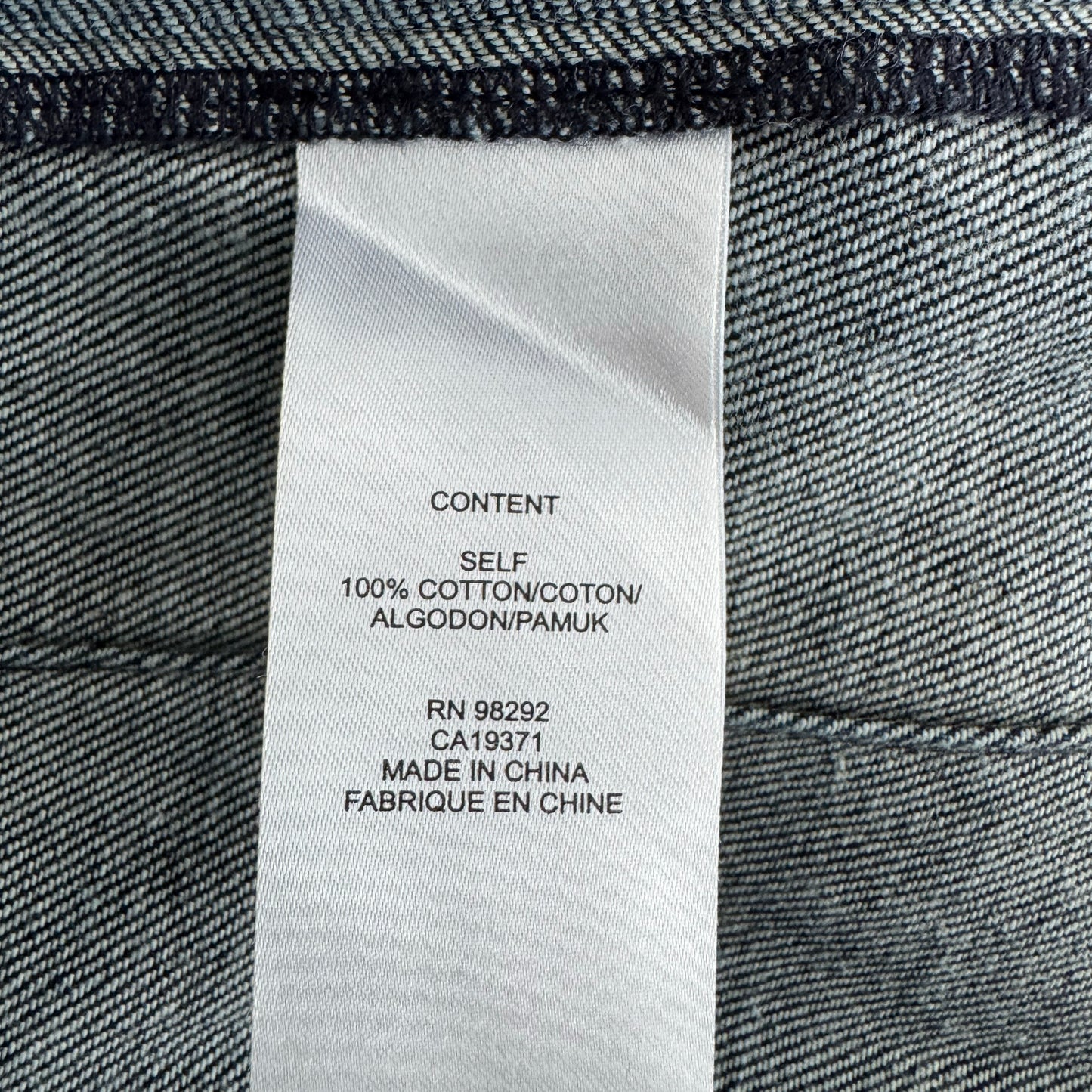 Tibi Brushed Denim Pintucked Skirt in Indigo, size 14