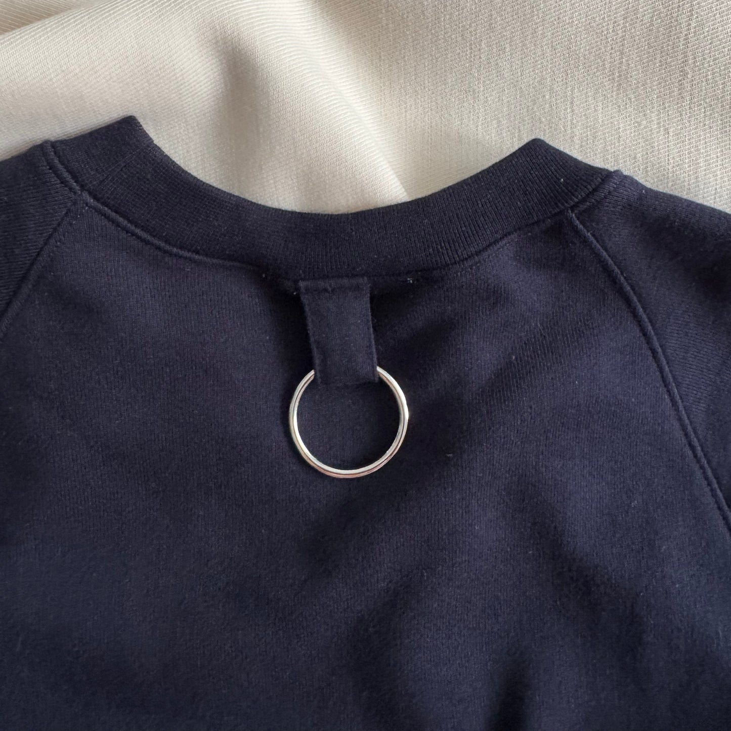 Tibi Crewneck "Easy" Sweatshirt in Navy, size Small