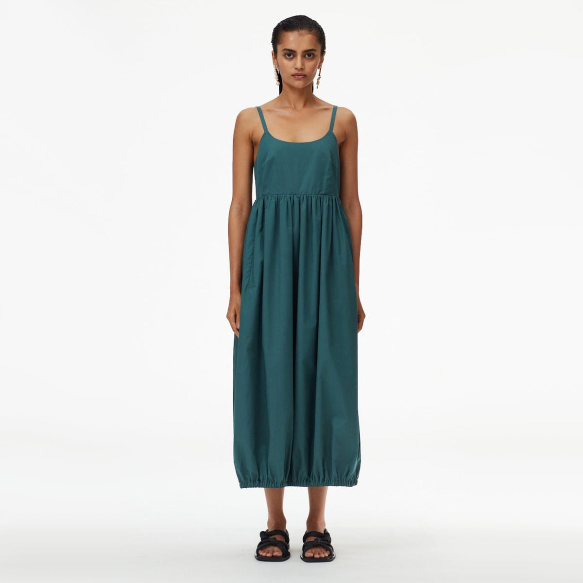 Tibi Eco-Poplin Dress with Low Back, size 8