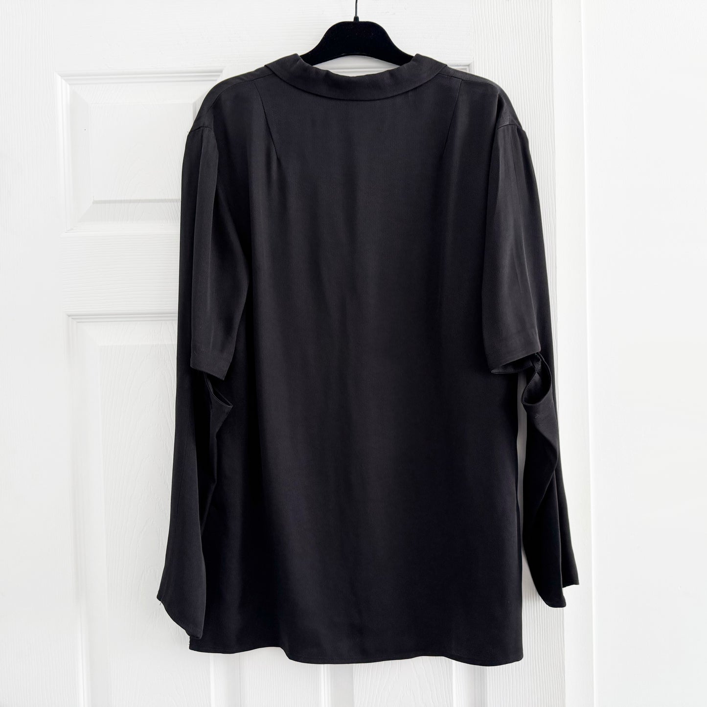 Tibi Eco Acetate Viscose Shirt Jacket in Black, size 6