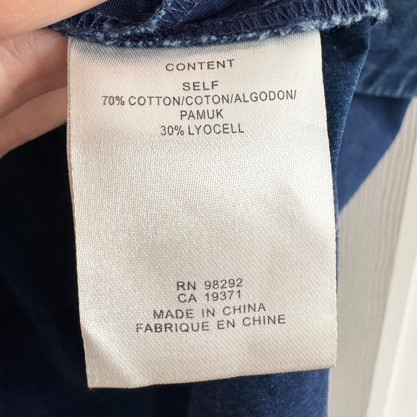 Tibi Tencel Cotton Pull-On Skirt in Denim Blue, size XL