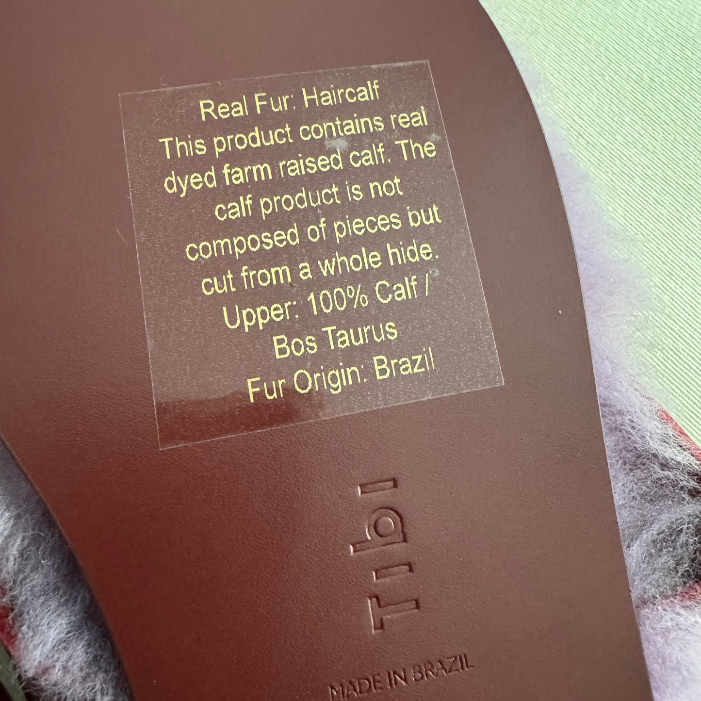 Tibi "Bryan" Fur Flip Flops, size 37.5