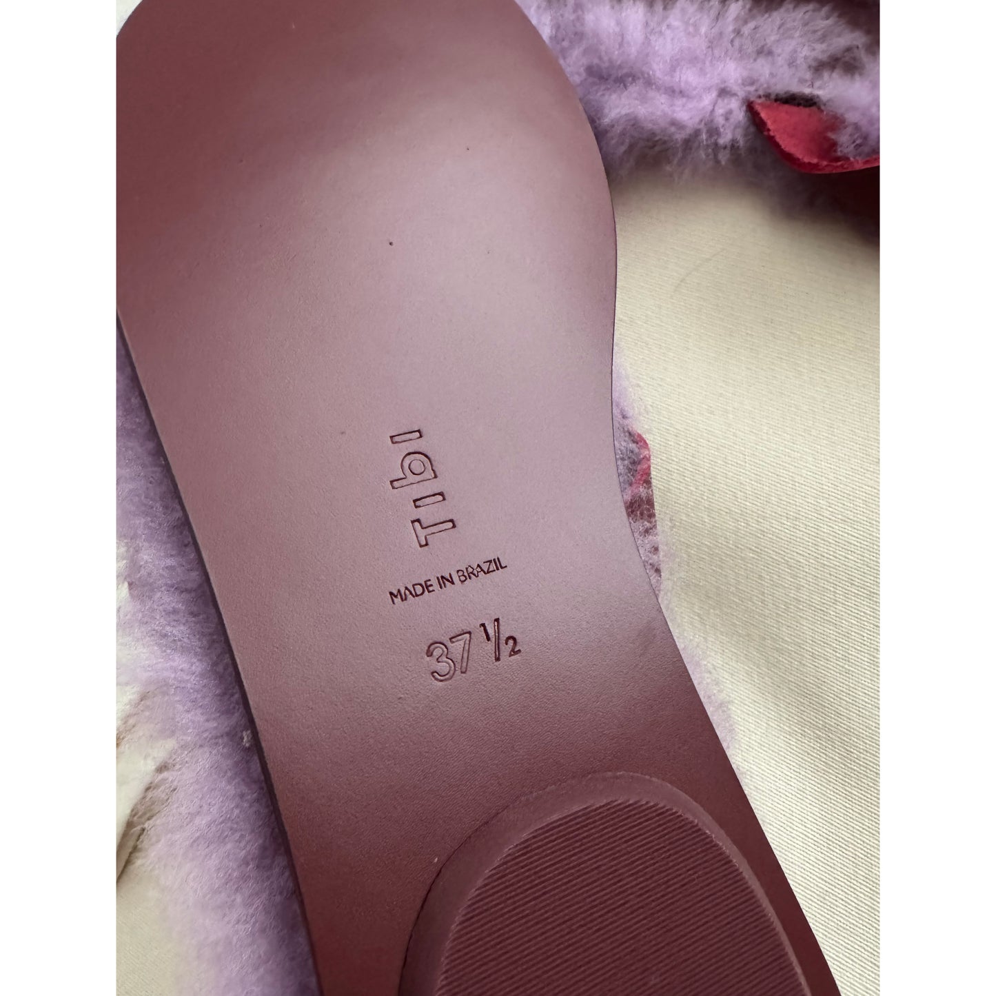 Tibi "Bryan" Fur Flip Flops, size 37.5