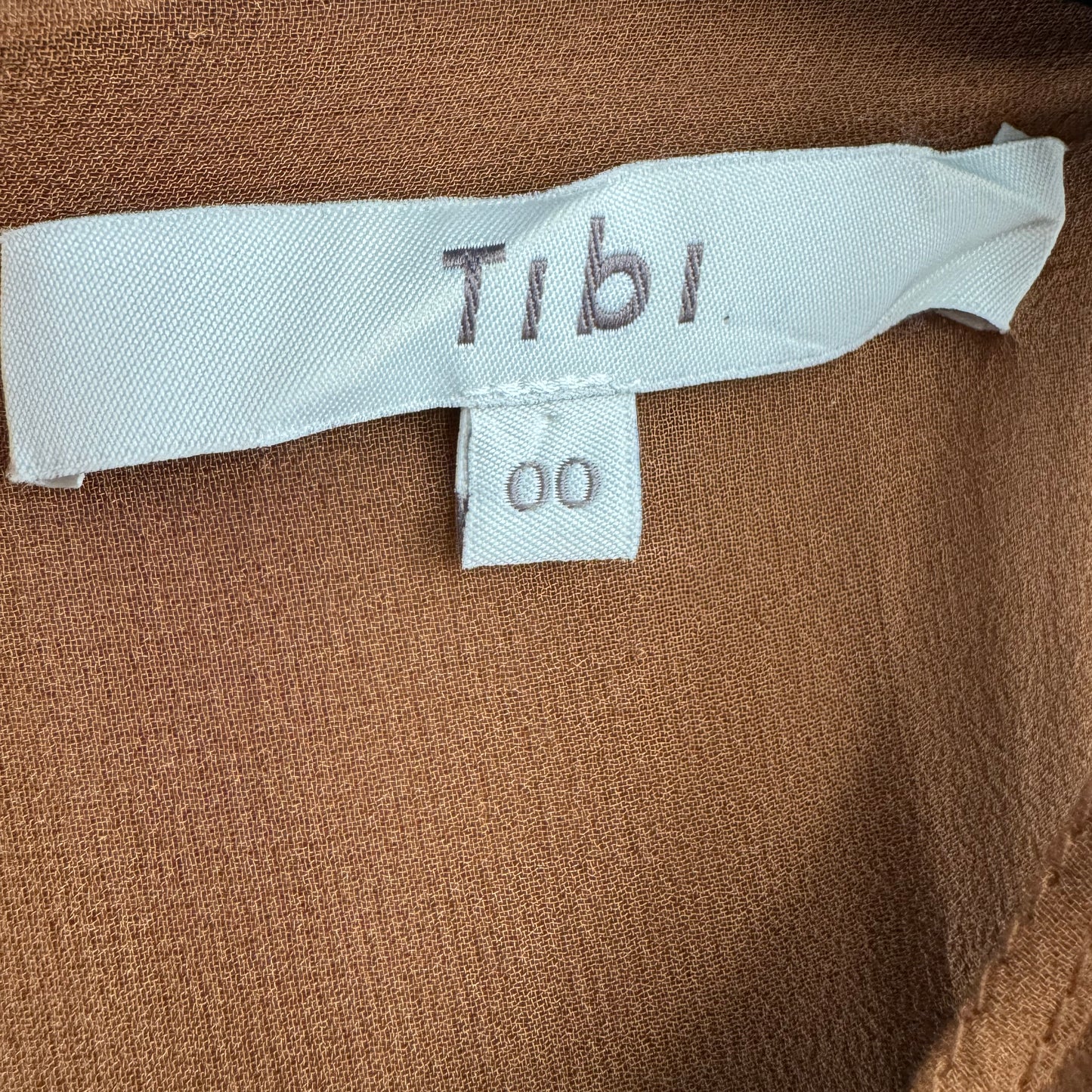 Tibi Heavy Satin Midi Bias Dress in Bronze, size 00