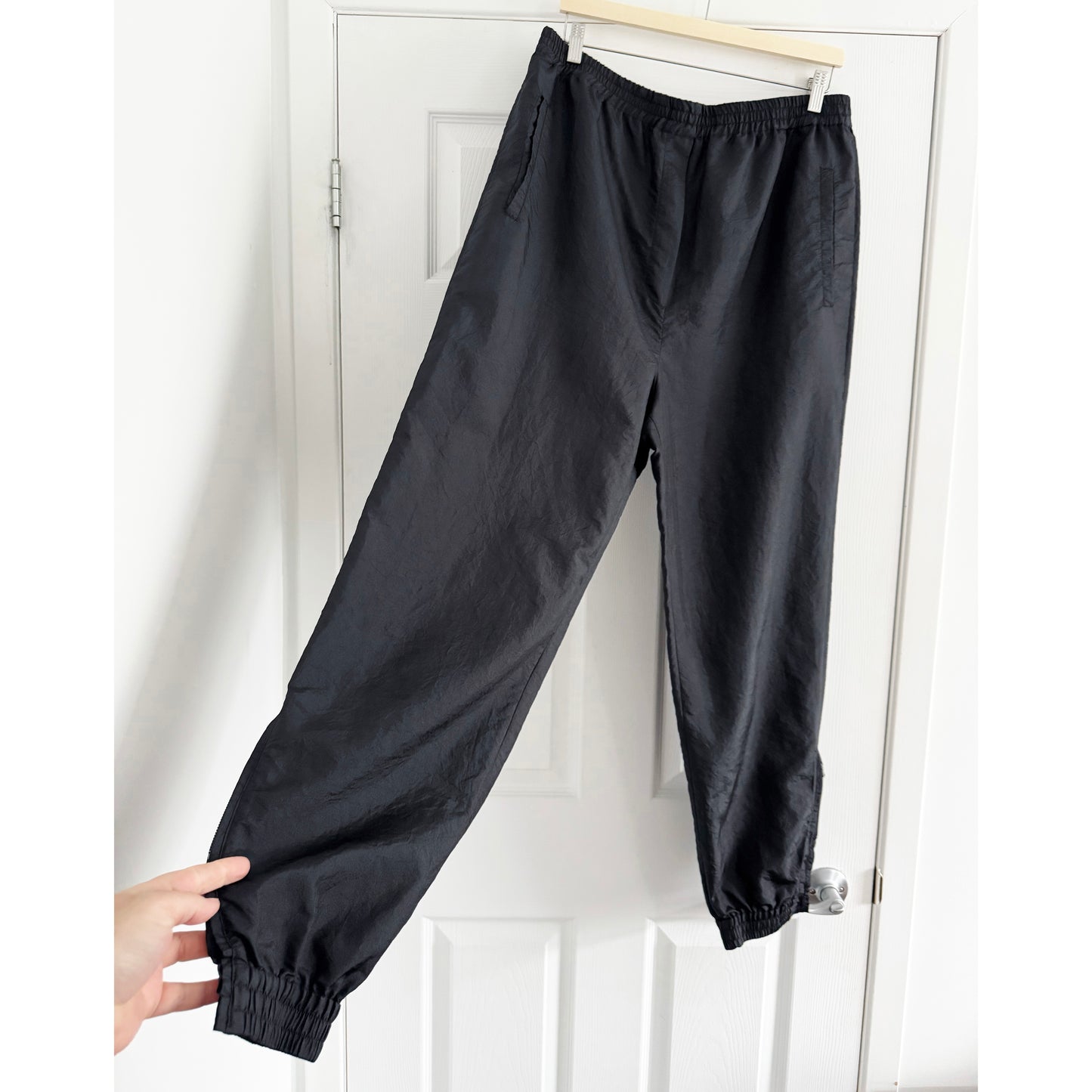 Tibi "Kat" Nylon Jogger in Black, size XL
