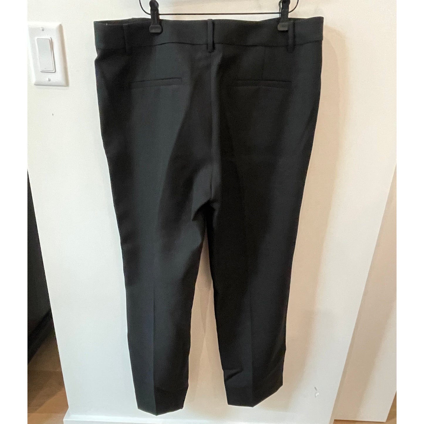 Tibi "Lennon" Grain De Poudre Pant in Black, size 12 (fits slim)