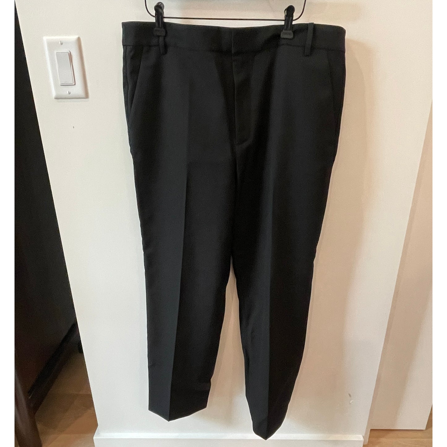 Tibi "Lennon" Grain De Poudre Pant in Black, size 12 (fits slim)