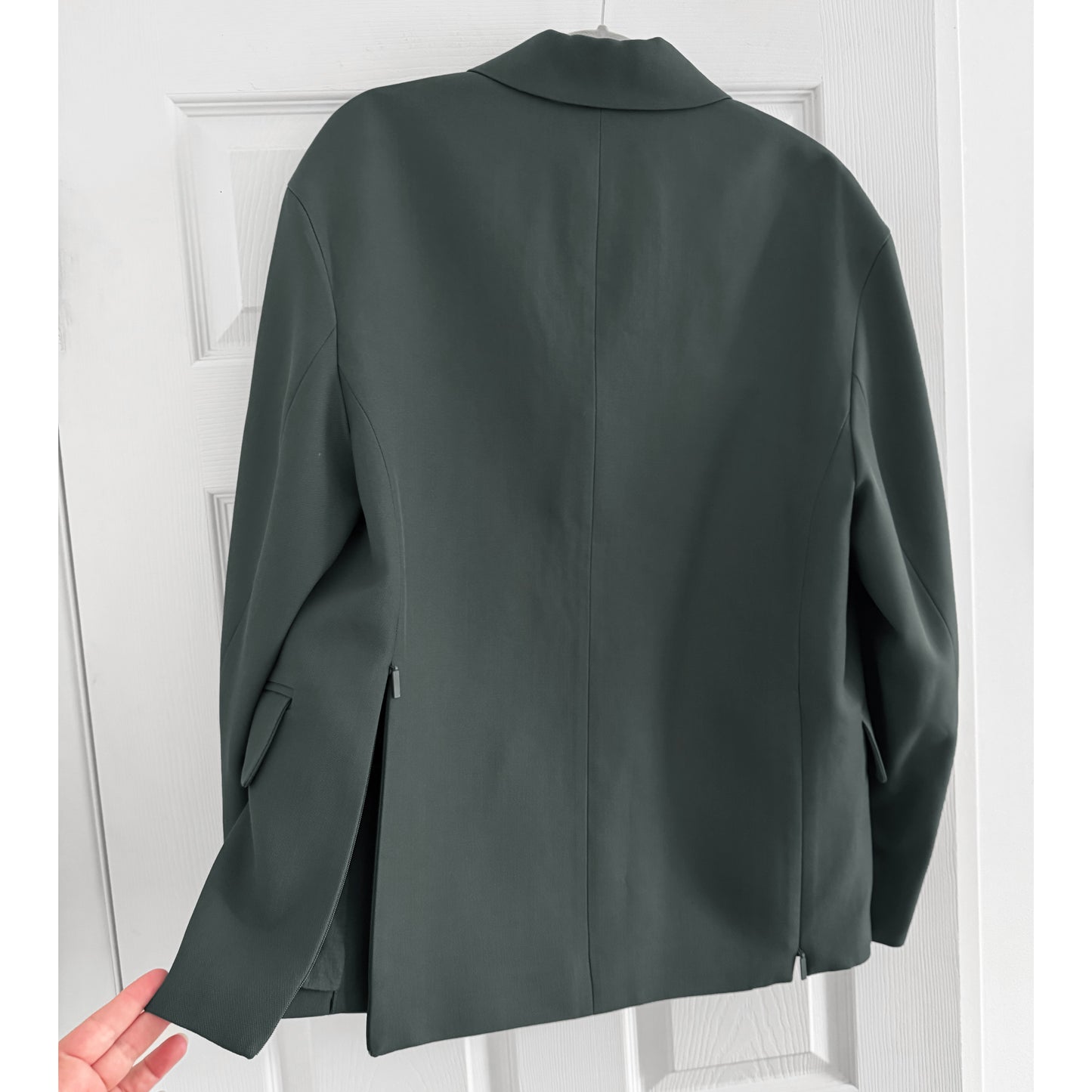 Tibi Grain de Poudre "Liam" Blazer in Grey Pine, size Small