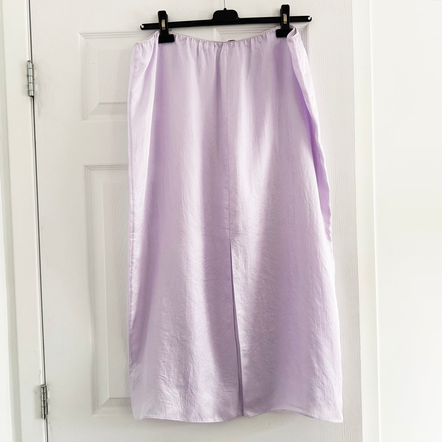 Tibi Slip Skirt in Lilac, size 14