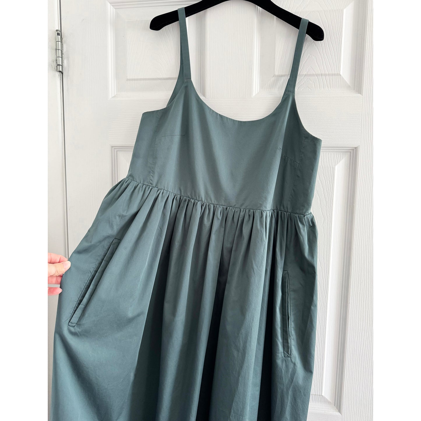 Tibi Eco-Poplin Dress with Low Back, size 8