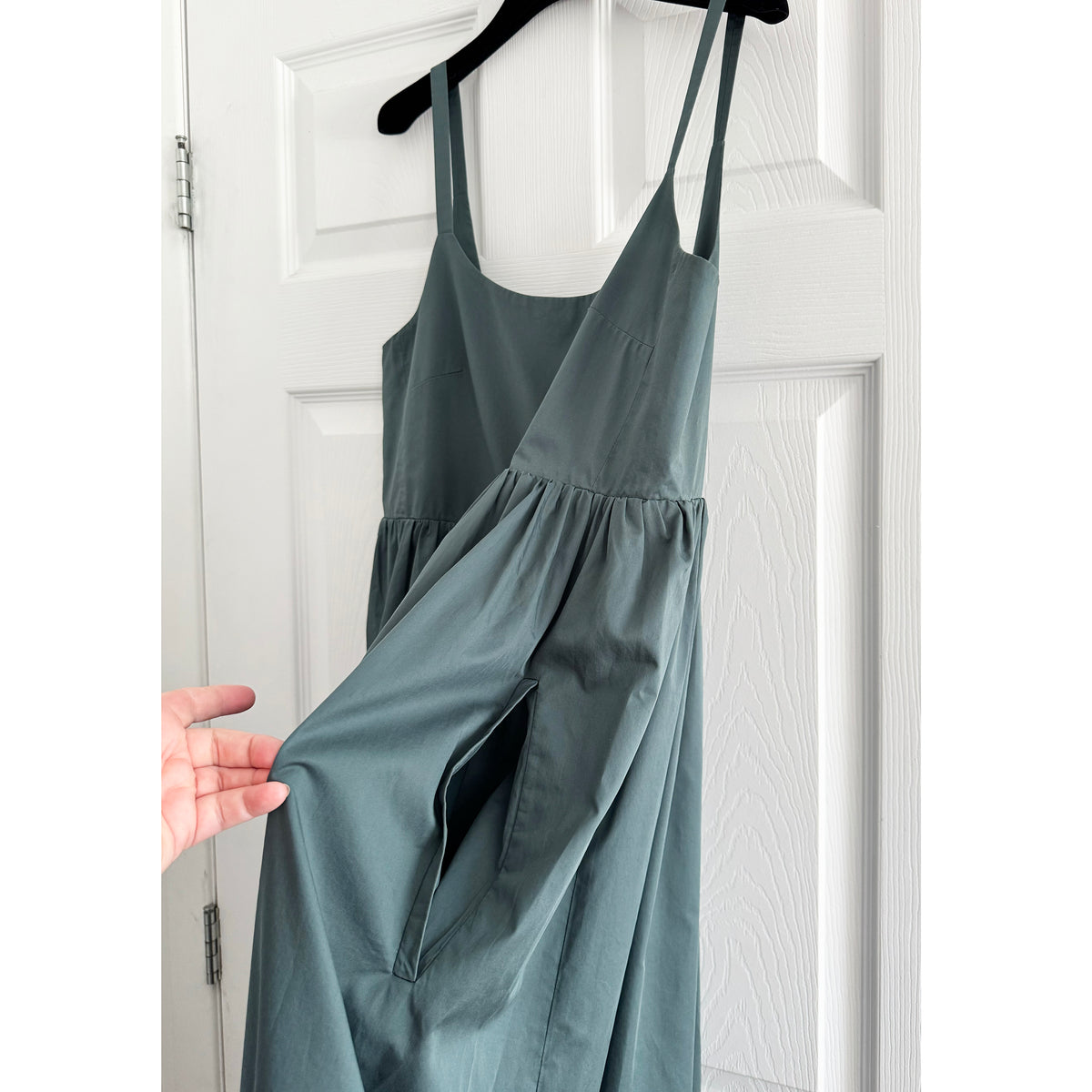 Tibi Eco-Poplin Dress with Low Back, size 8