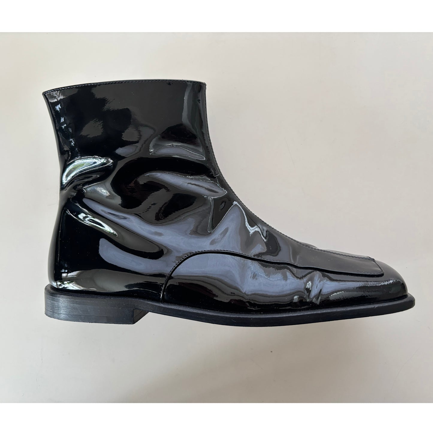 Tibi Patent Leather "Mario" Boots in Black, size 38.5