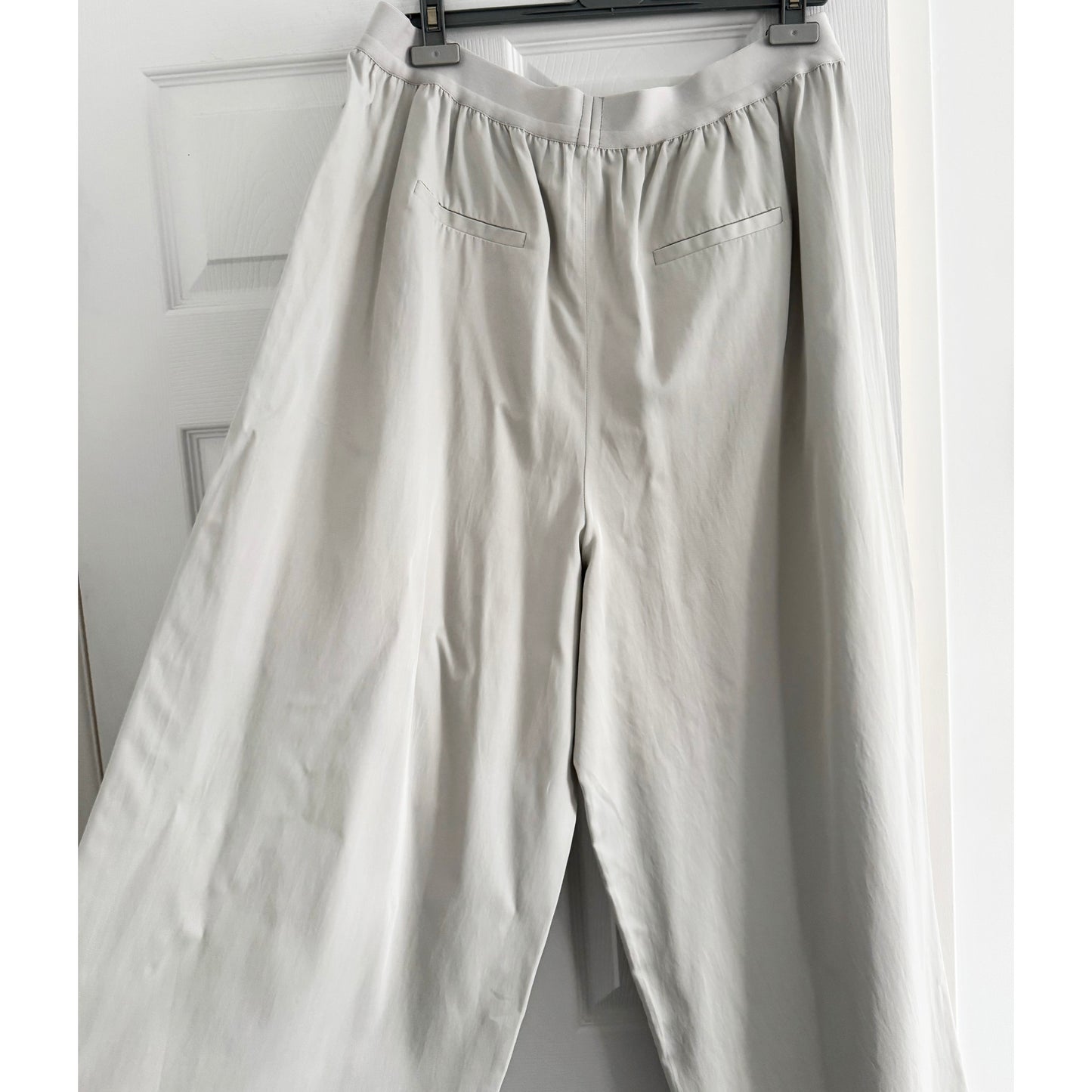 Tibi "Marit" Drapey Suiting Pants in Stone, size XL (fits XL/XXL)