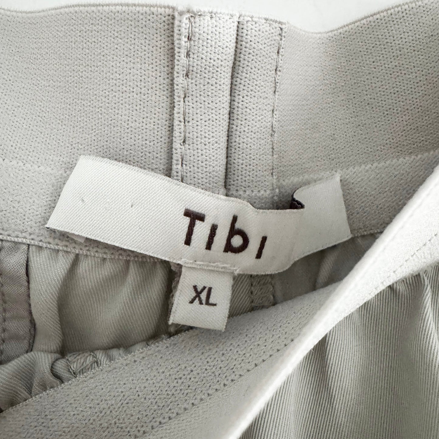 Tibi "Marit" Drapey Suiting Pants in Stone, size XL (fits XL/XXL)