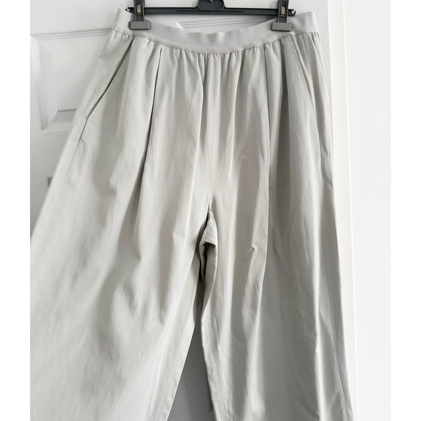 Tibi "Marit" Drapey Suiting Pants in Stone, size XL (fits XL/XXL)