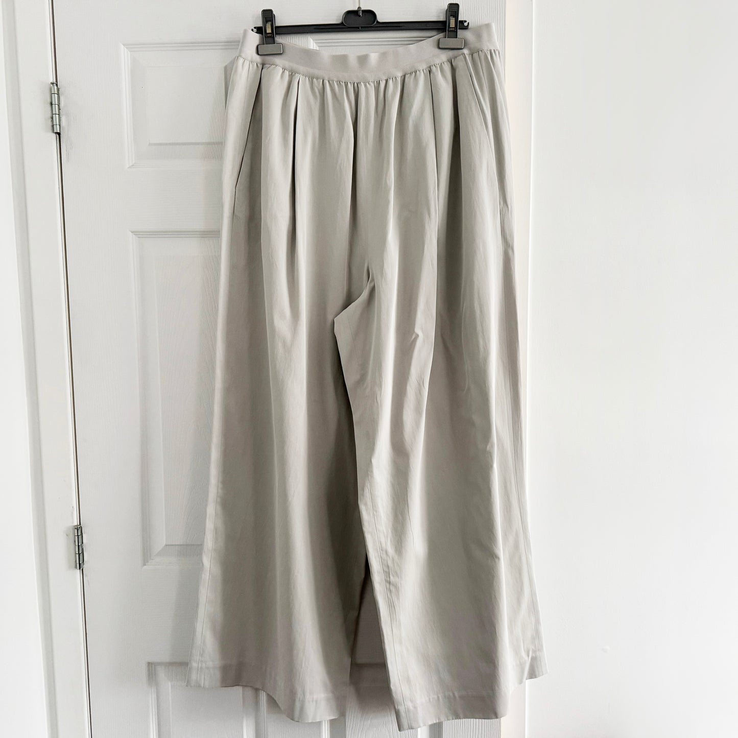 Tibi "Marit" Drapey Suiting Pants in Stone, size XL (fits XL/XXL)