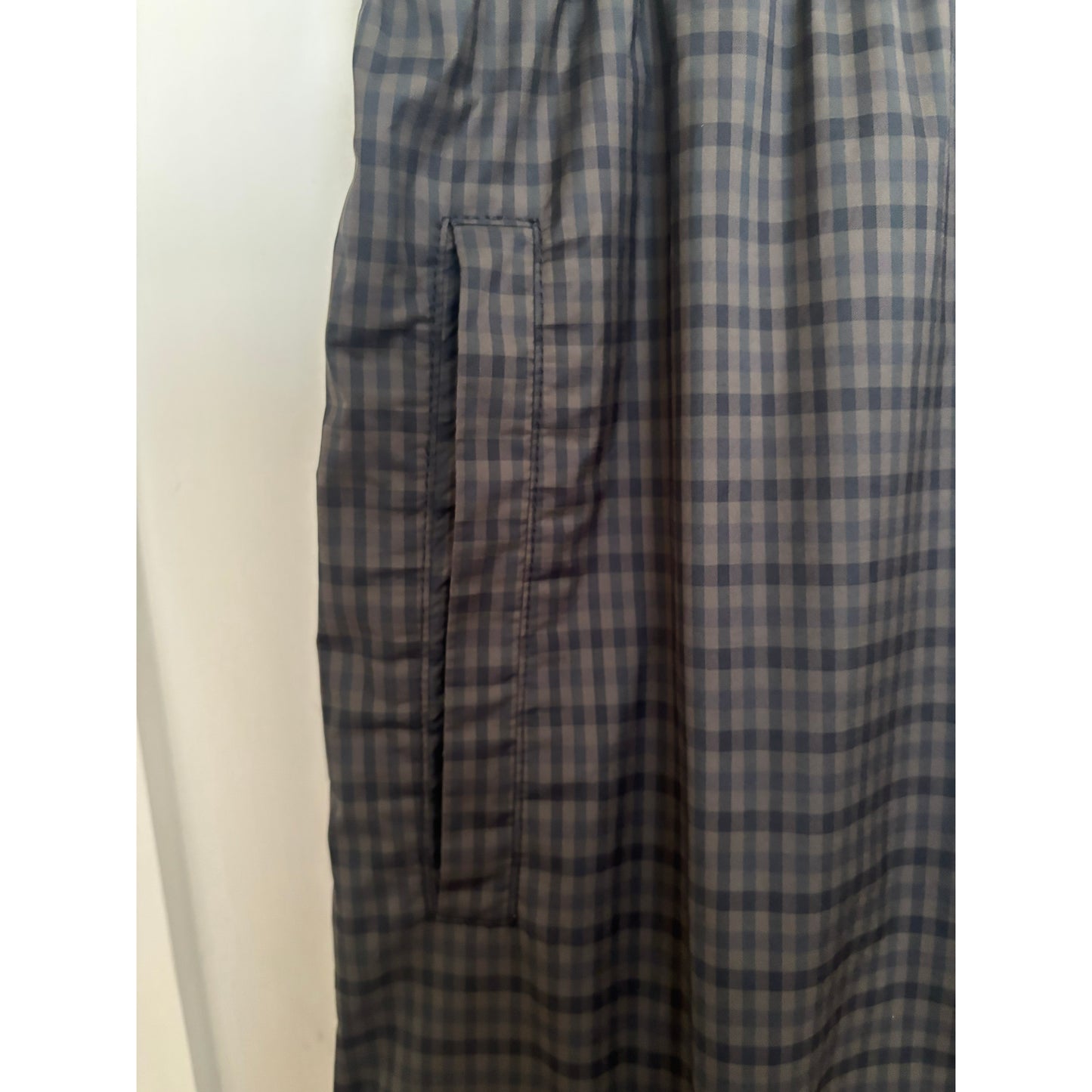 Tibi Menswear Tech Poly Pull On Checked Jogger, size Large