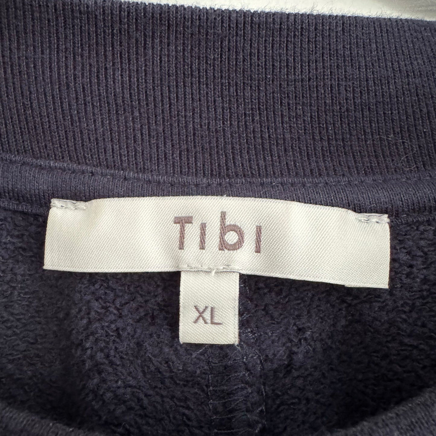Tibi Cocoon Sweatshirt in Navy, size XL