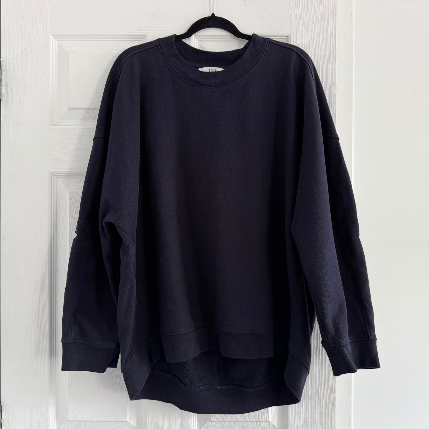 Tibi Cocoon Sweatshirt in Navy, size XL