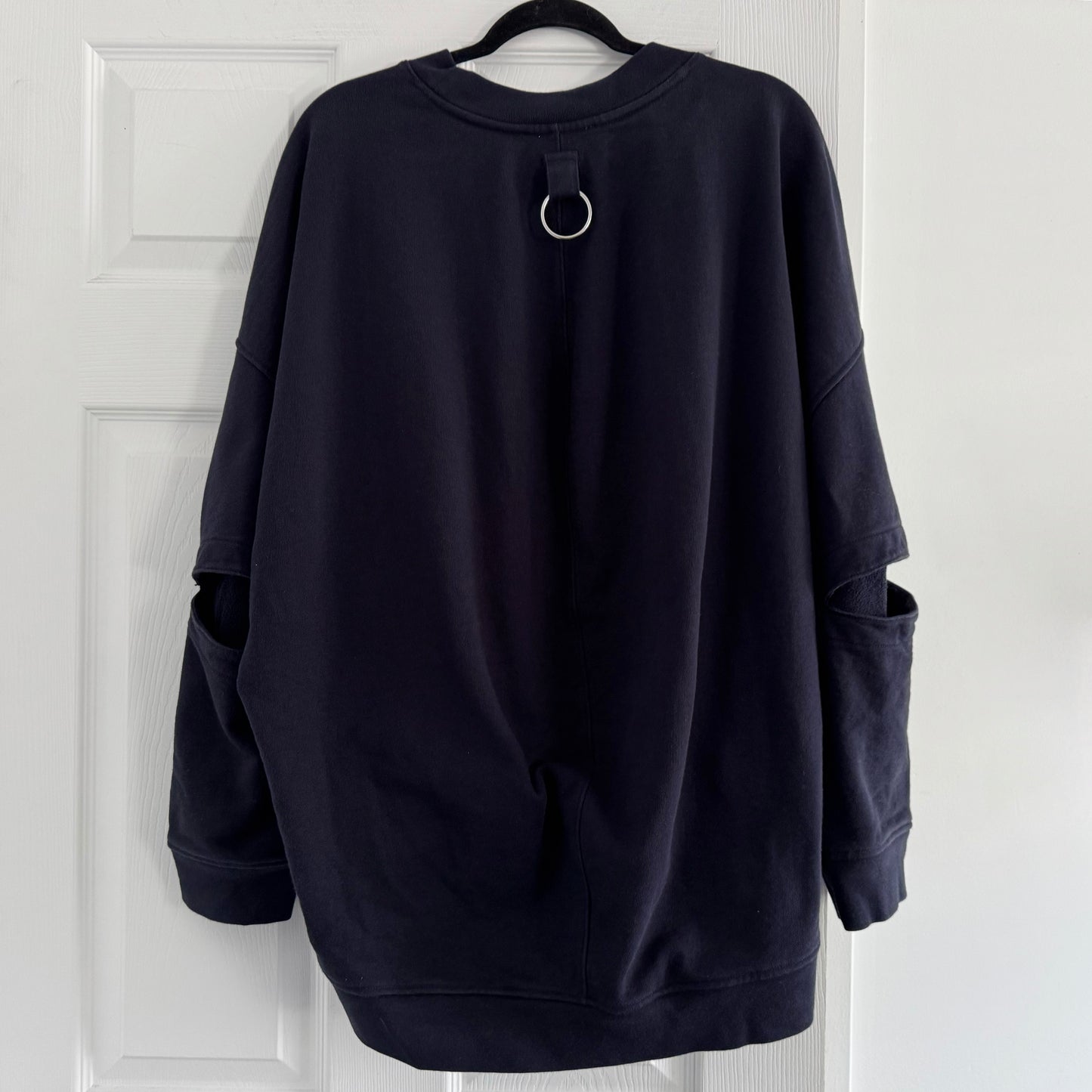 Tibi Cocoon Sweatshirt in Navy, size XL