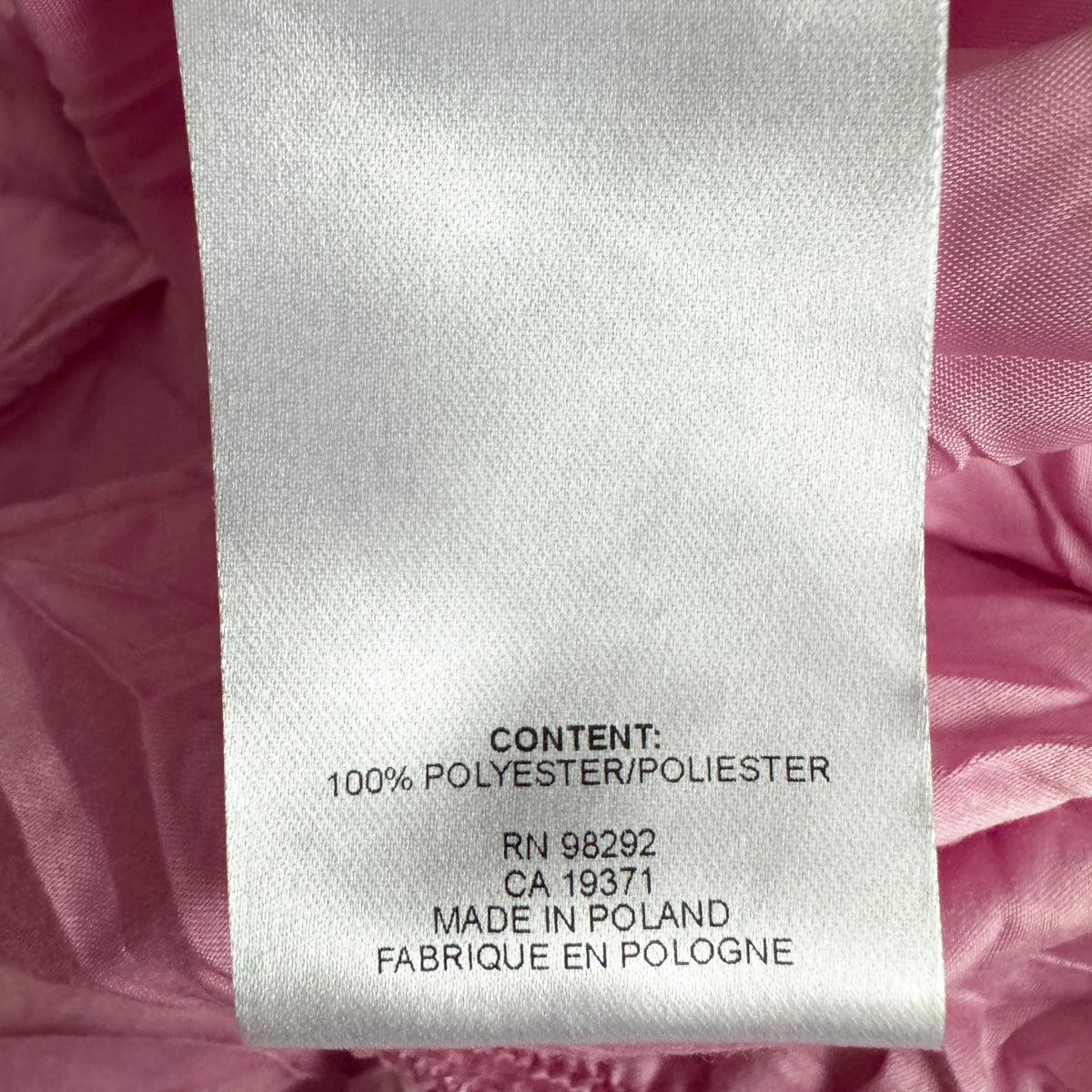 Tibi Tech Crush Slip Skirt in Pink, size Large