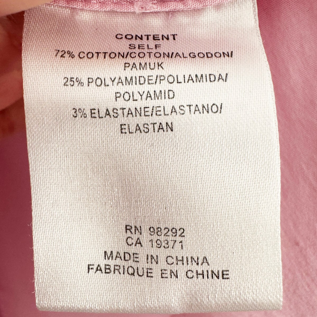 Tibi Lightweight Cotton/Nylon Easy Tuxedo Shirt in Pink, size Small