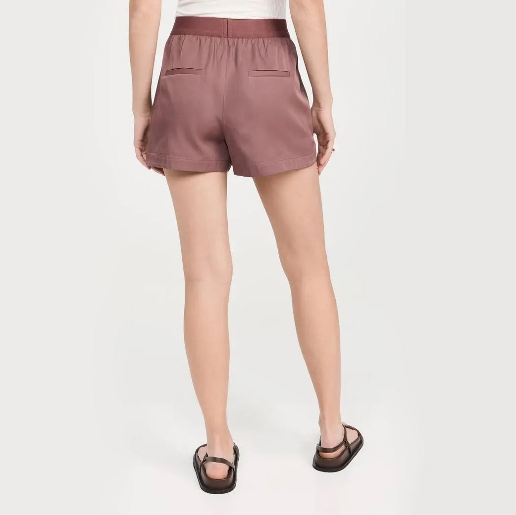 Tibi Drapey Suiting Pull On Shorts in "Cinnamon", size Large