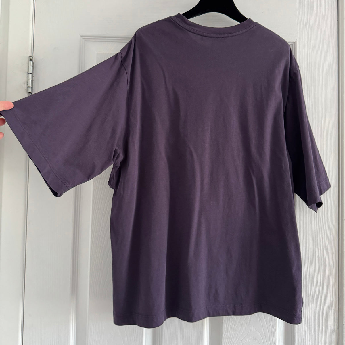 Tibi Tie Front T-Shirt in Eggplant, size Small