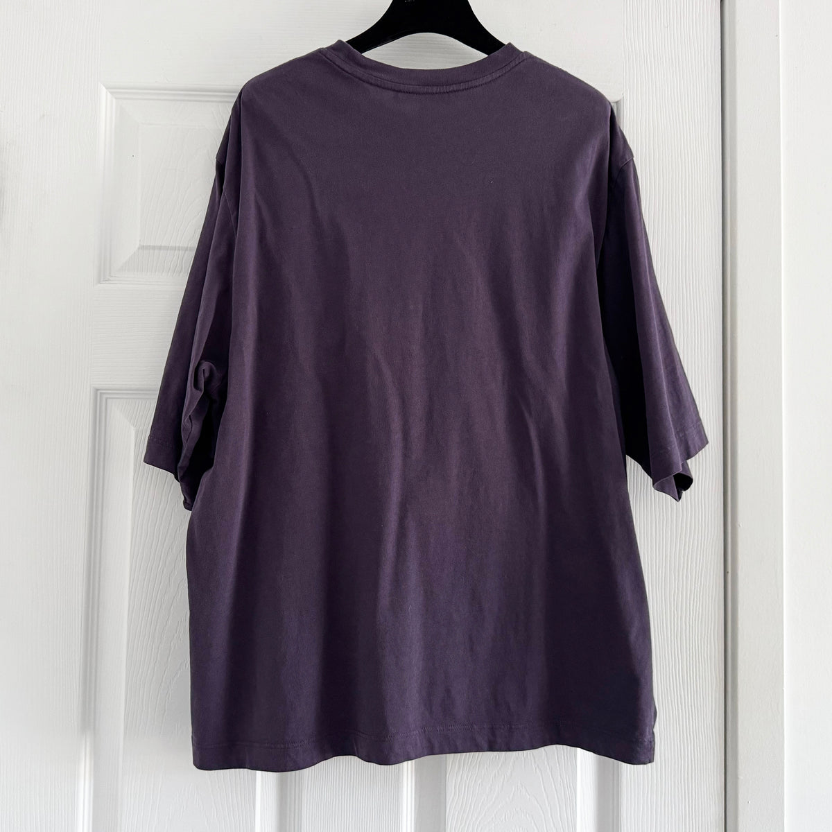 Tibi Tie Front T-Shirt in Eggplant, size Small