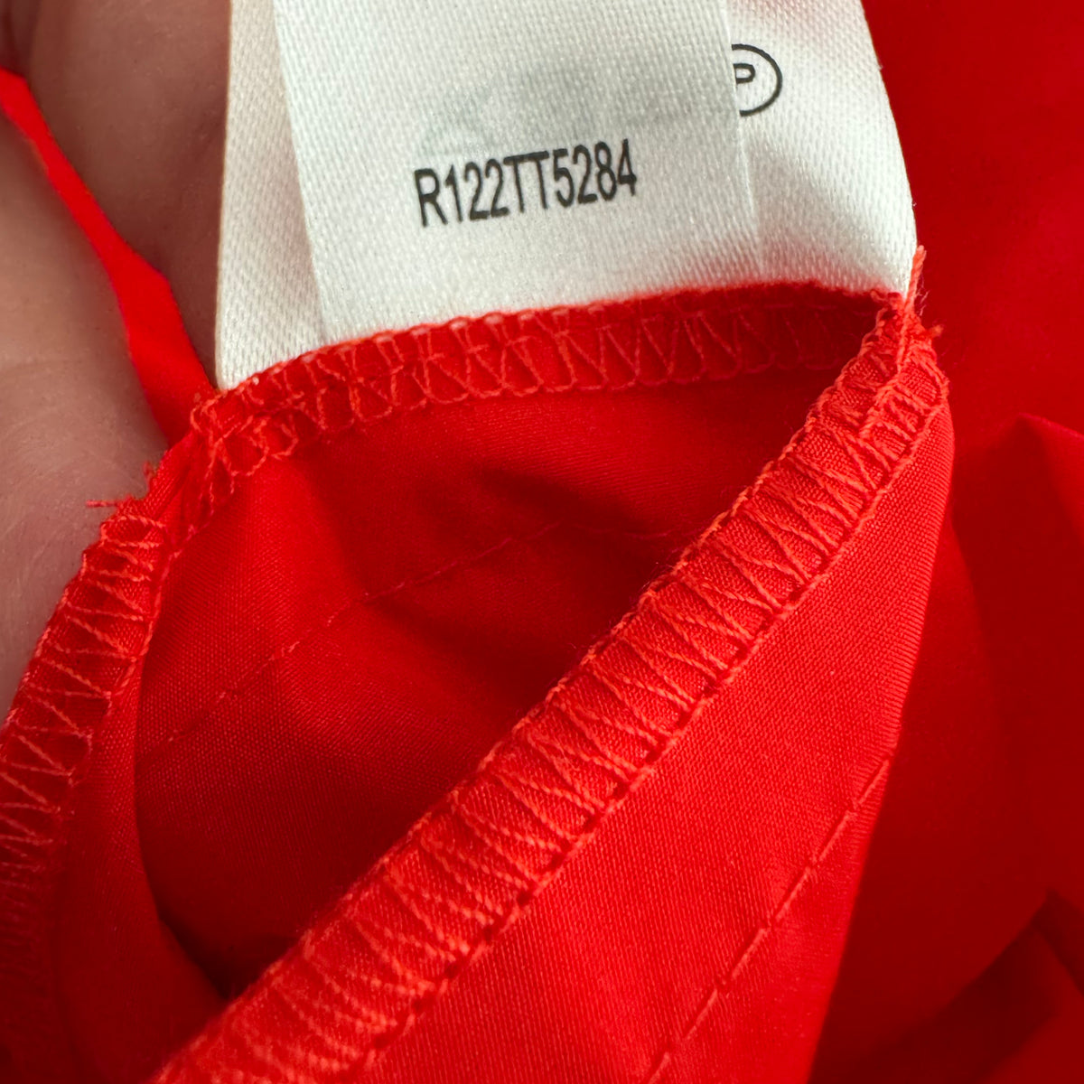 Tibi Italian Sporty Nylon Pleated Pull On Maxi Skirt in Red, size large