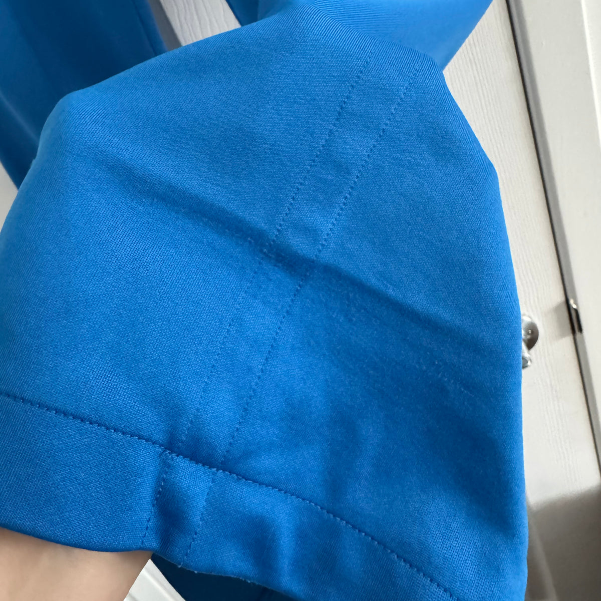 Tibi Active Knit "Scottie" Joggers in Sapphire Blue, size Medium