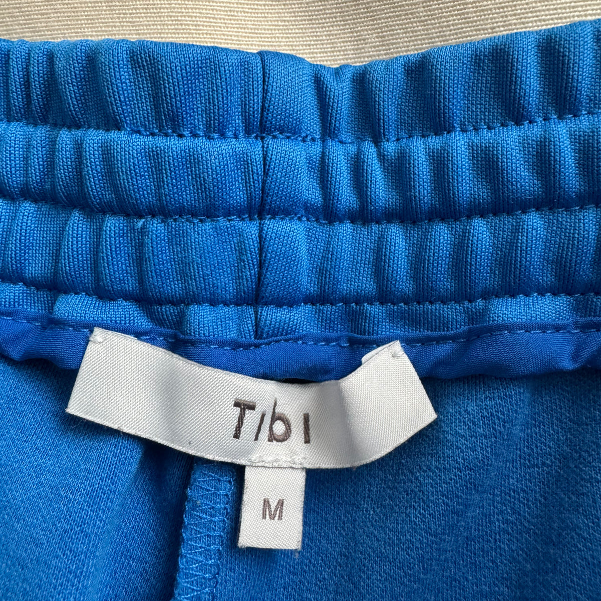 Tibi Active Knit "Scottie" Joggers in Sapphire Blue, size Medium