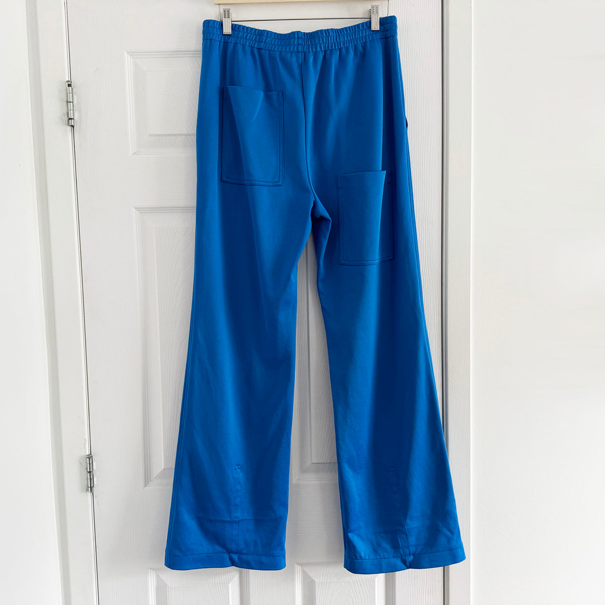 Tibi Active Knit "Scottie" Joggers in Sapphire Blue, size Medium
