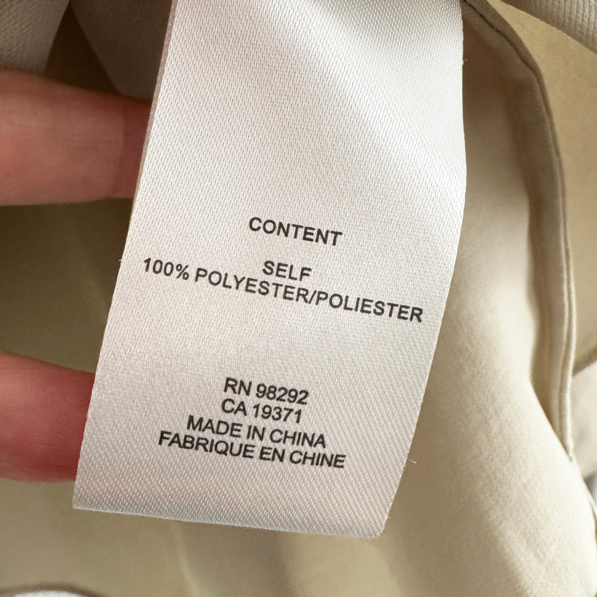 Tibi Soft Drape Slim Shirt in Dune, size 14
