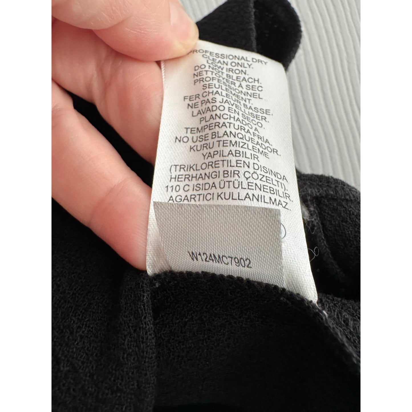 Tibi Melee Crepe Strapless Top in Black, size 6