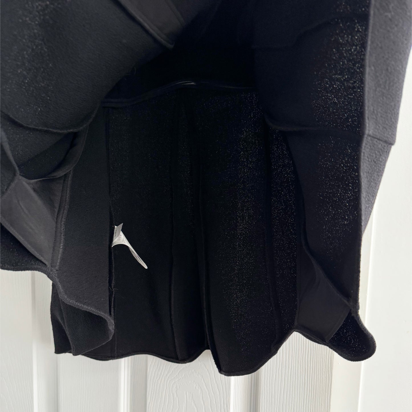 Tibi Melee Crepe Strapless Top in Black, size 6