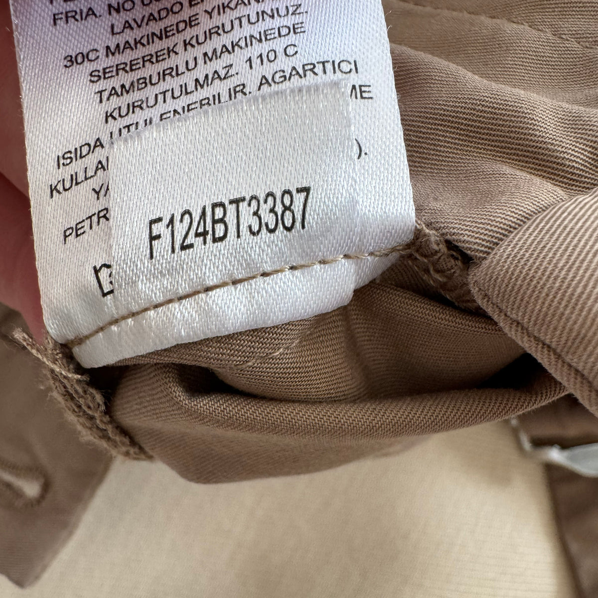 Tibi Bio Twill Triple Pleat Cropped Pant in "Vintage Khaki", size 12