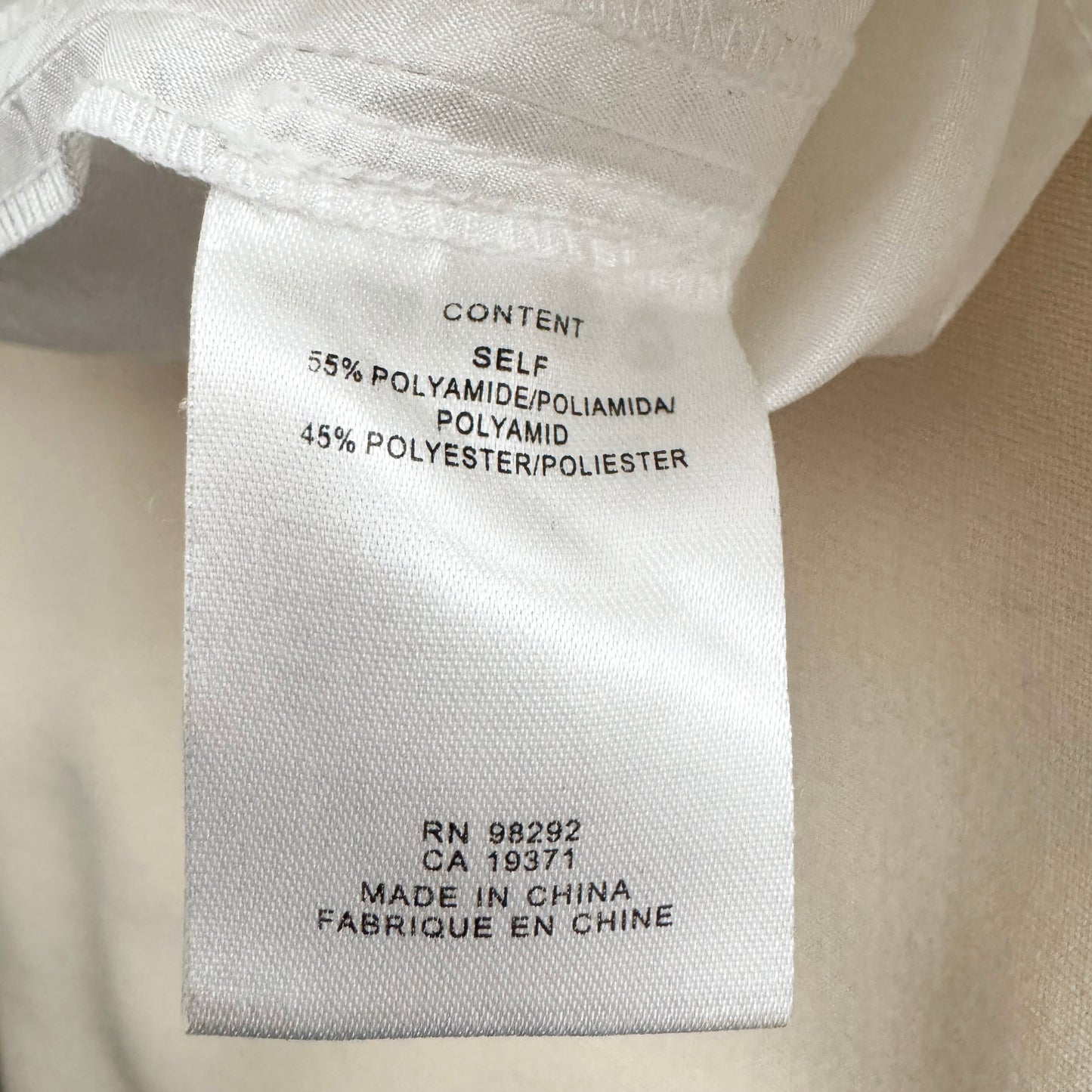 Tibi Crispy Nylon "Wilt" Jogger in White, size XL