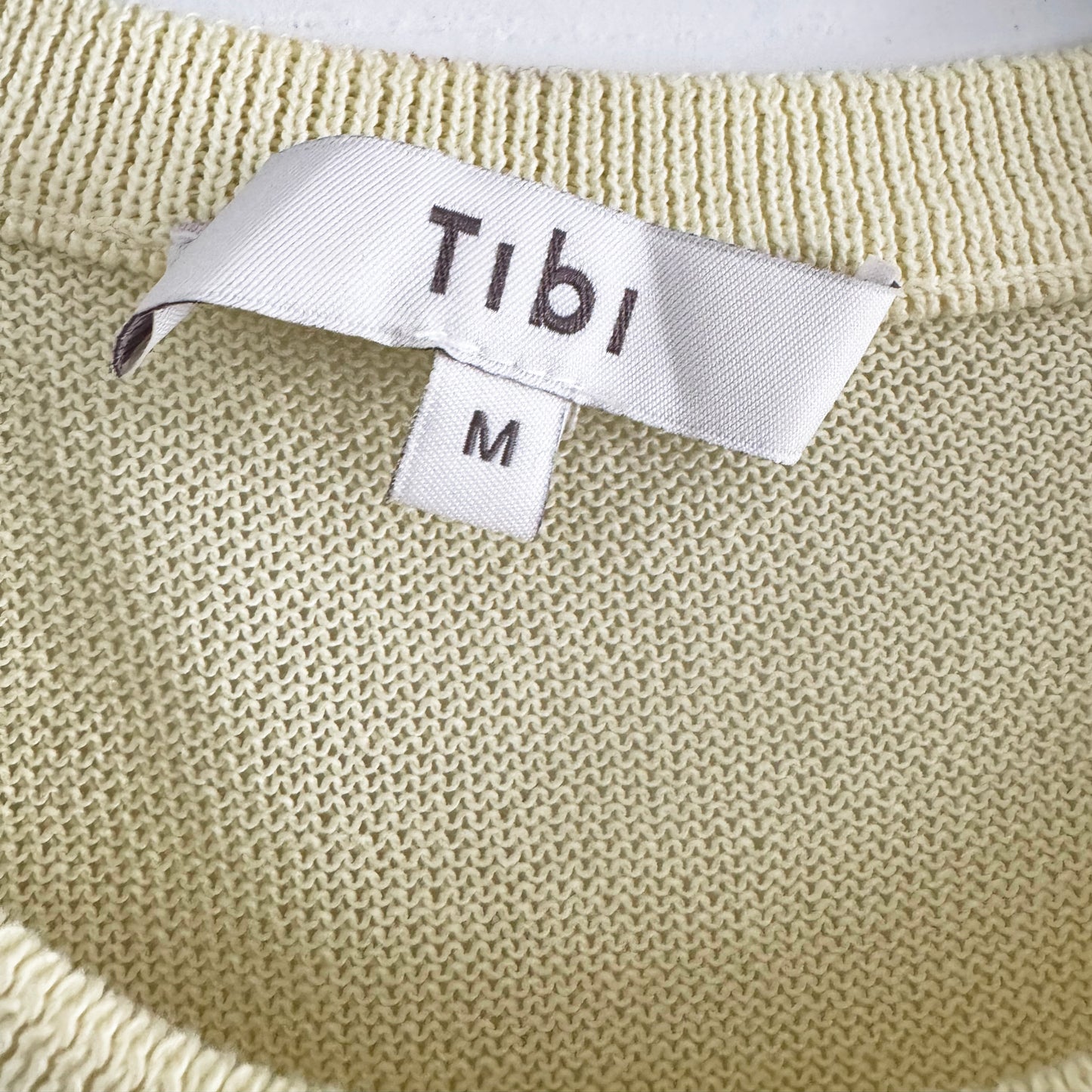 Tibi "Crispy" Pullover Sweater in "Butter", size Medium