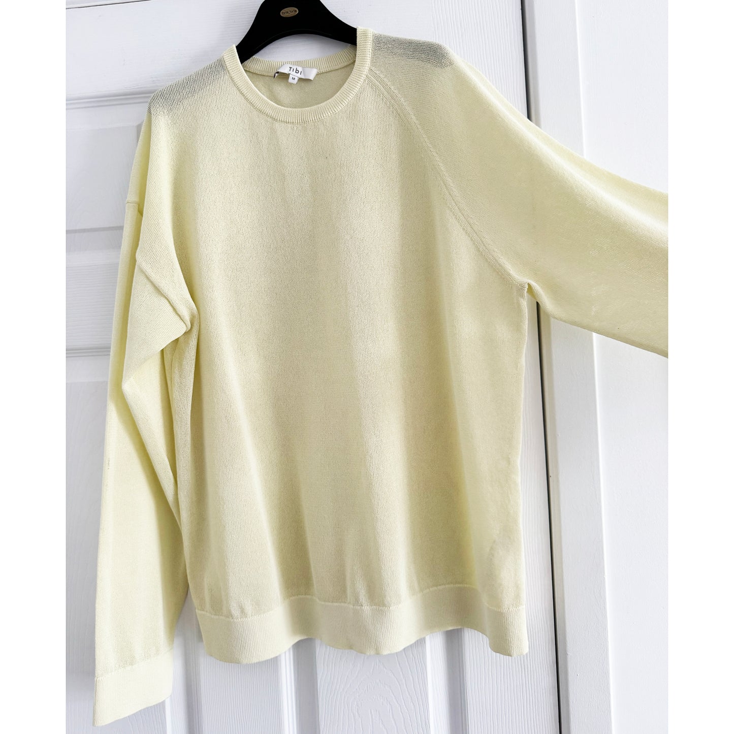 Tibi "Crispy" Pullover Sweater in "Butter", size Medium