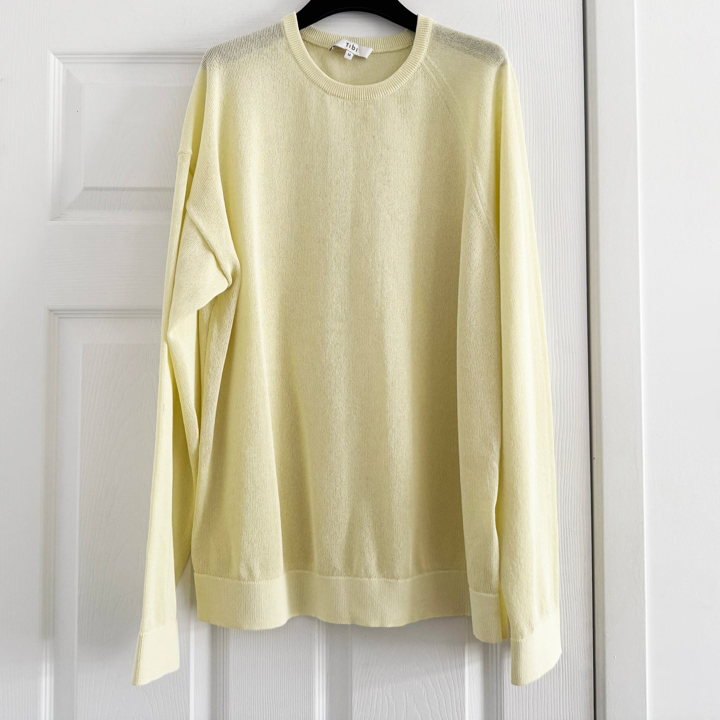 Tibi "Crispy" Pullover Sweater in "Butter", size Medium