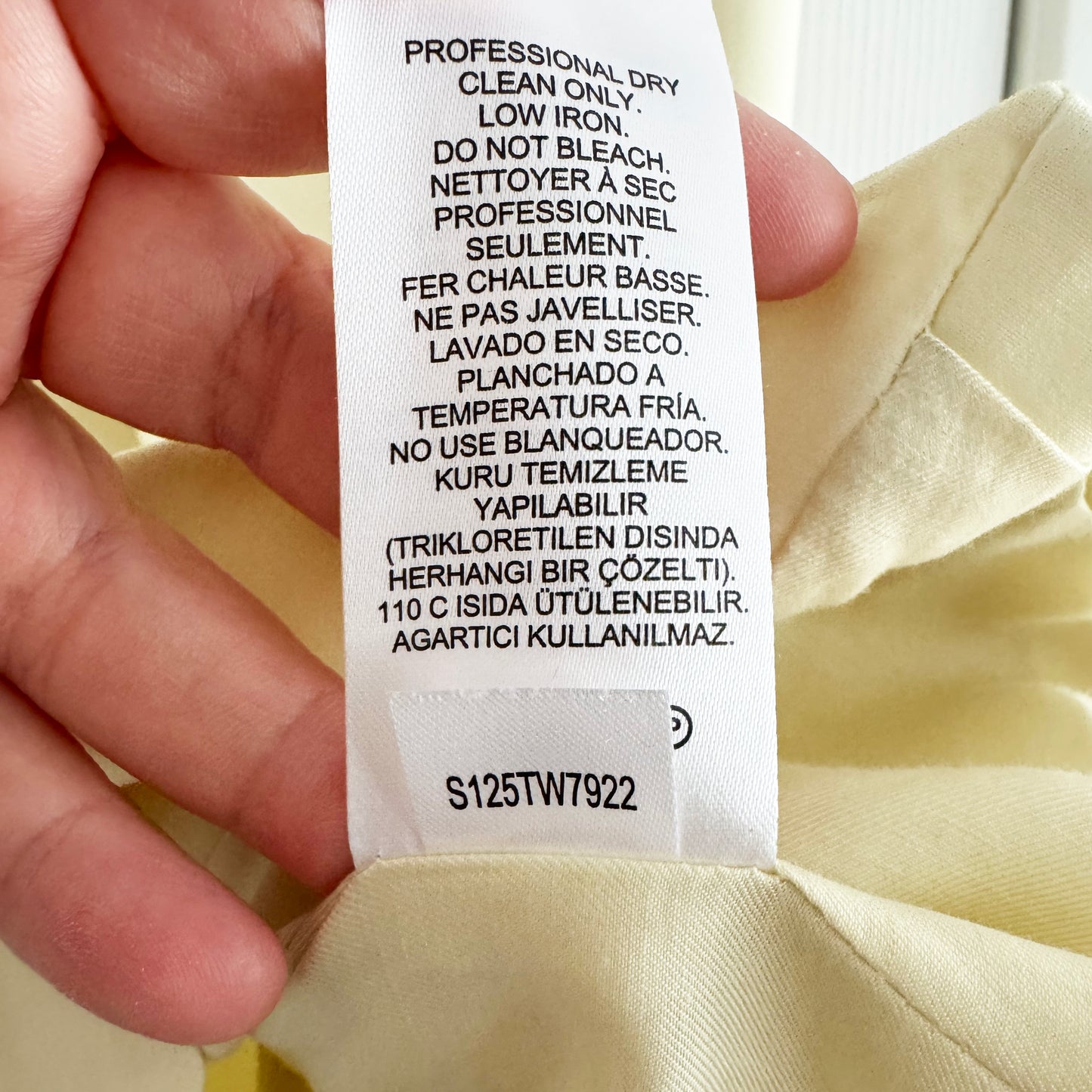 Tibi Tropical Wool Easy Vest in Ivory (Pale Yellow), size 12