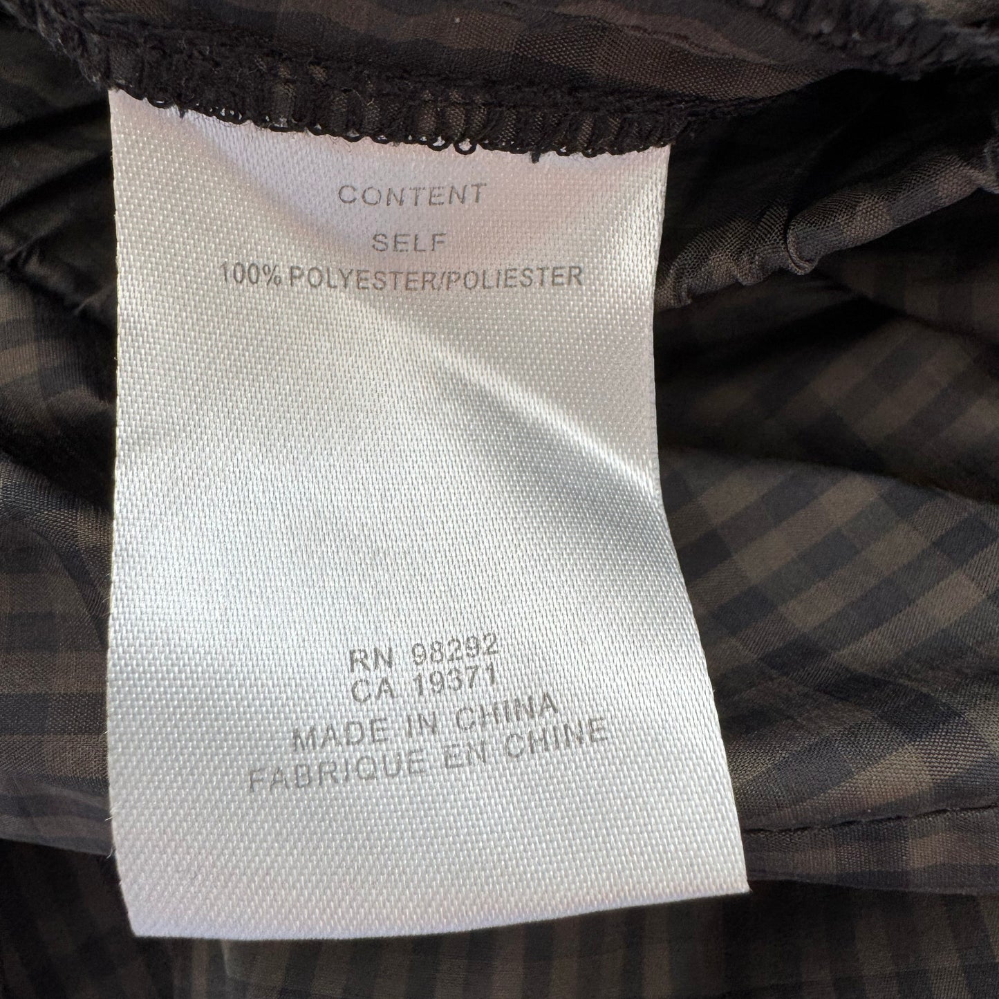 Tibi Menswear Tech Poly Pull On Checked Jogger, size Large