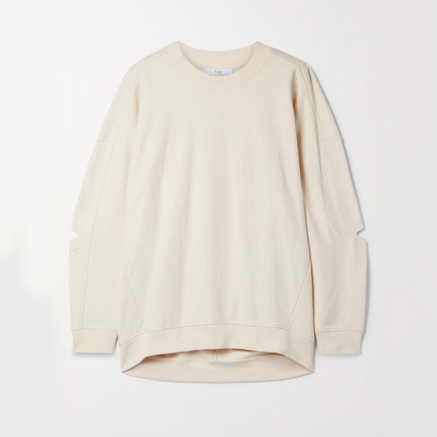 Tibi Cocoon Sweatshirt in Ivory, size XXS