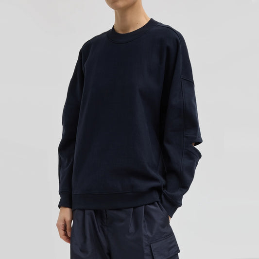 Tibi Cocoon Sweatshirt in Navy, size XL